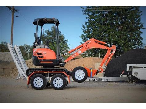 mini excavator on trailer|mini excavator weight with trailer.